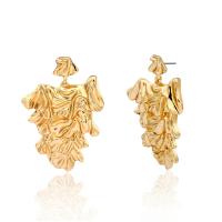 Zinc Alloy Stud Earring, Leaf, plated & for woman 