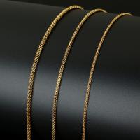 Maille en acier inoxydable chaîne, avec bobine plastique, Placage de couleur d'or, normes différentes pour le choix & chaîne de maille, Environ Vendu par bobine