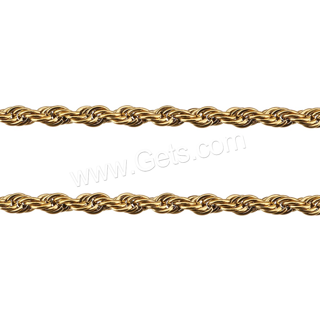 Stainless Steel Rope Chain, with plastic spool, gold color plated, different size for choice, Approx 10m/Spool, Sold By Spool