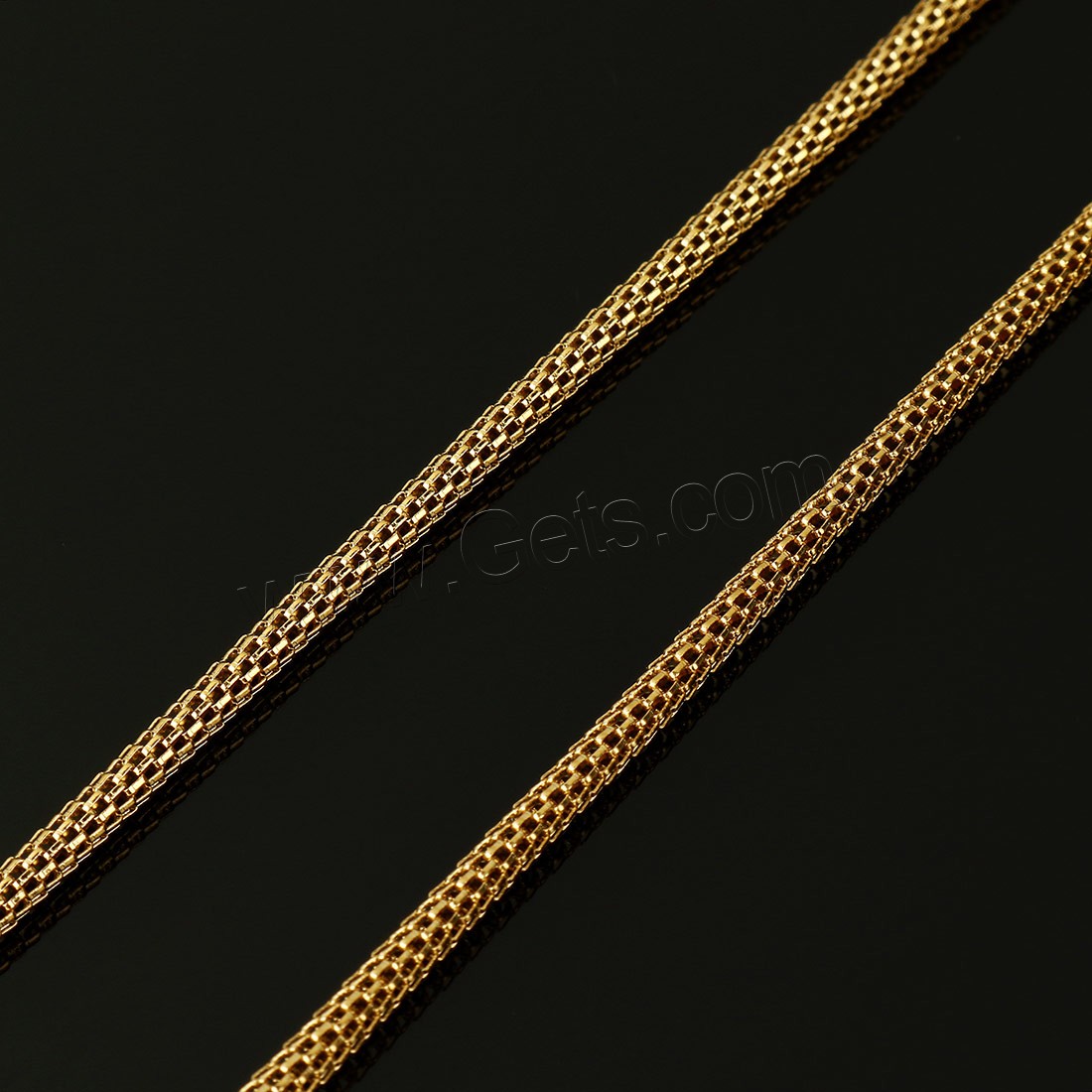 Stainless Steel Mesh Chain, with plastic spool, gold color plated, different size for choice, Approx 10m/Spool, Sold By Spool