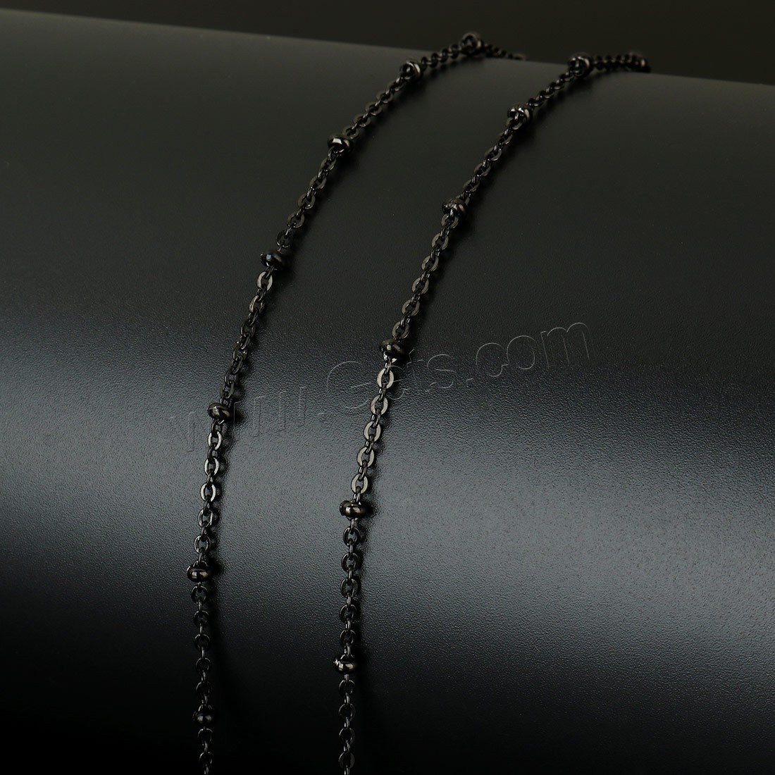 Stainless Steel Oval Chain, with plastic spool, gun black plated, different size for choice, Approx 20m/Spool, Sold By Spool