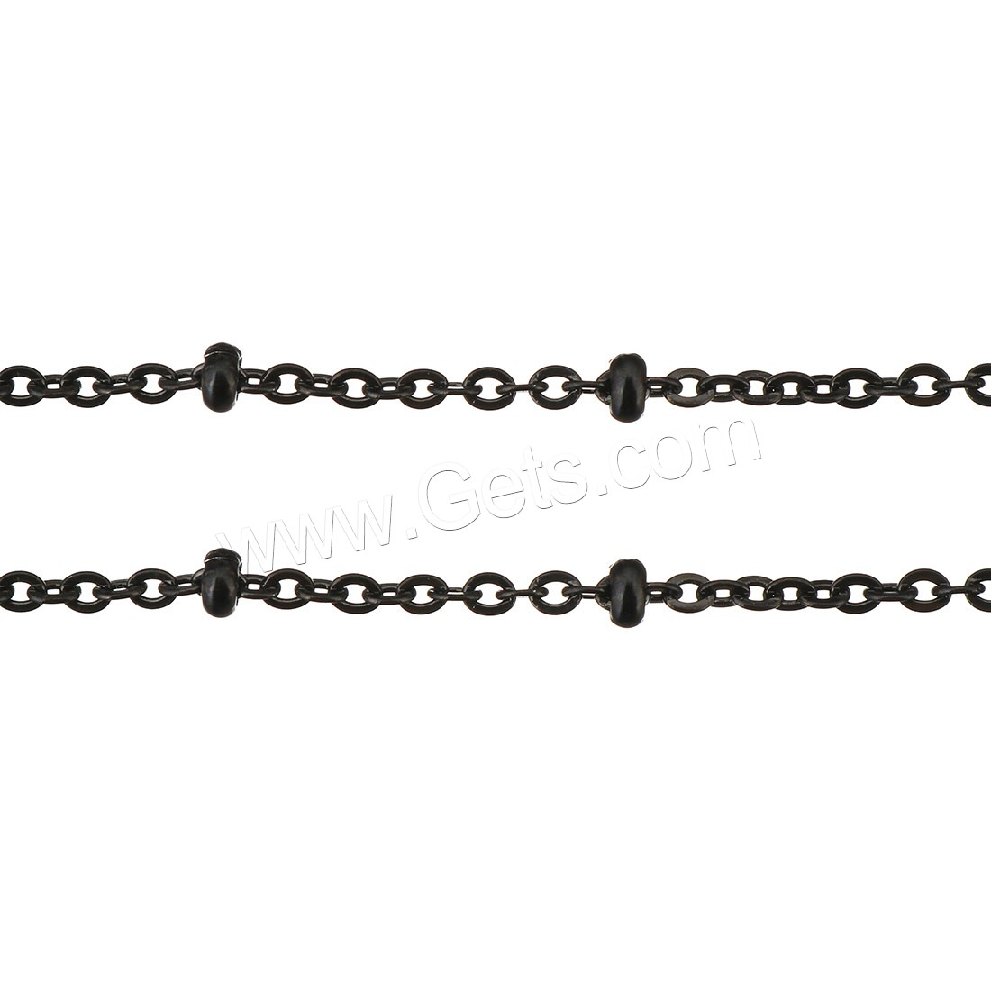 Stainless Steel Oval Chain, with plastic spool, gun black plated, different size for choice, Approx 20m/Spool, Sold By Spool