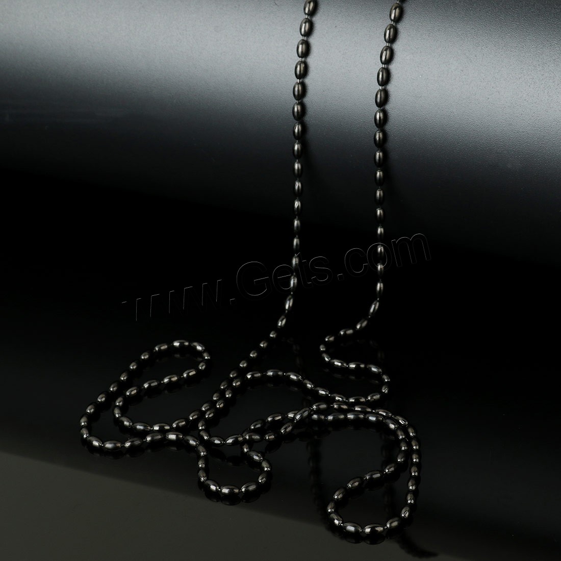 Stainless Steel Ball Chain, with plastic spool, gun black plated, different size for choice, Approx 20m/Spool, Sold By Spool