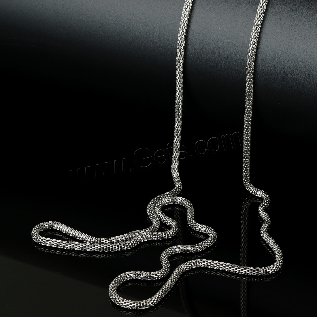Stainless Steel Mesh Chain, with plastic spool, different size for choice, original color, Approx 10m/Spool, Sold By Spool