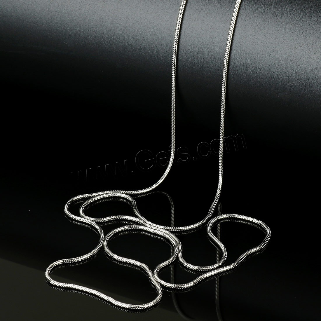 Chaîne de serpent en acier inoxydable, avec bobine plastique, normes différentes pour le choix & chaîne serpent, couleur originale, Environ 10m/bobine, Vendu par bobine