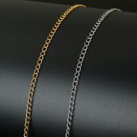 Stainless Steel Chain, with plastic spool, plated, twist oval chain 3.5mm, Approx 