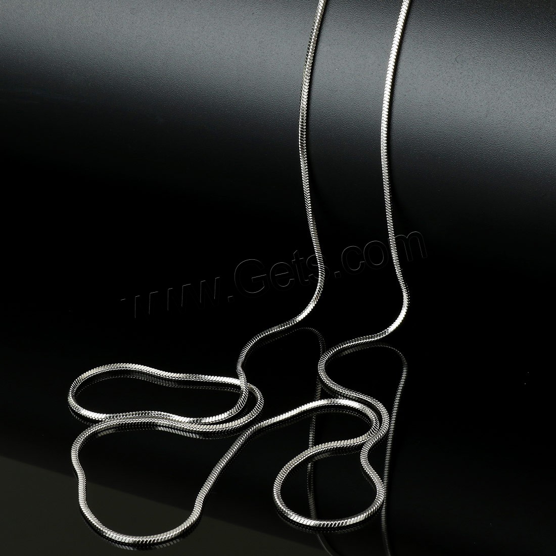 Chaîne de serpent en acier inoxydable, avec bobine plastique, normes différentes pour le choix & chaîne serpent, couleur originale, Environ 10m/bobine, Vendu par bobine