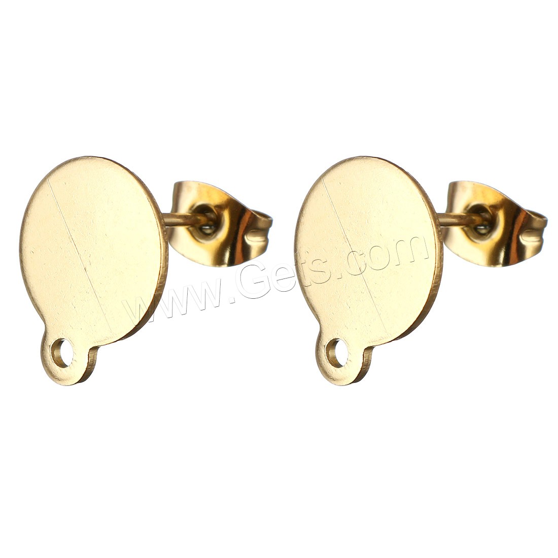 Stainless Steel Earring Stud Component, plated, with loop & different size for choice, more colors for choice, Sold By PC