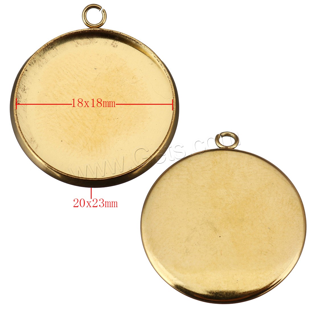 Stainless Steel Pendant Setting, plated, more colors for choice, 20x23mm, Inner Diameter:Approx 18x18mm, Sold By PC
