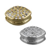 Cubic Zirconia Micro Pave Brass Beads, plated, micro pave cubic zirconia Approx 1.5mm 