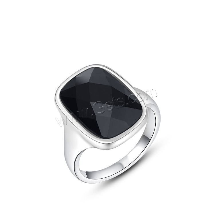 aleación de zinc anillo, con Cristal austriario, chapado en platina real, diverso tamaño para la opción & para mujer & facetas, 13mm, 17mm, tamaño:6-8, Vendido por UD