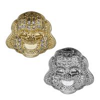 Cubic Zirconia Micro Pave Brass Beads, plated, micro pave cubic zirconia Approx 2.5mm 