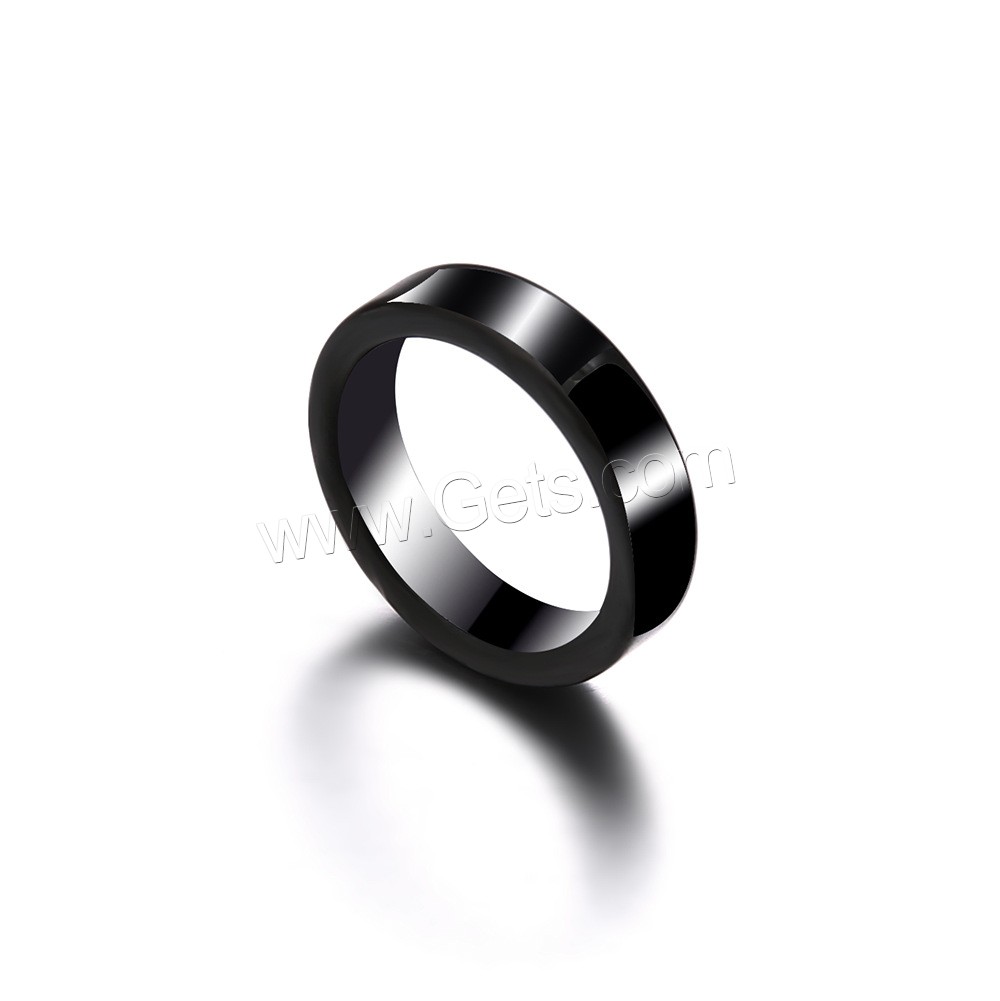 Stainless Steel Finger Ring, gun black plated, Unisex & different size for choice, 17x5mm, Sold By PC
