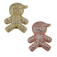 Cubic Zirconia Micro Pave Brass Pendant, plated, micro pave cubic zirconia & double-hole Approx 