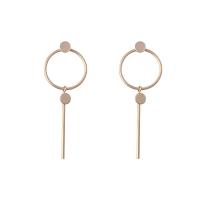 Brass Drop Earring, stainless steel post pin, plated, for woman 62mm 