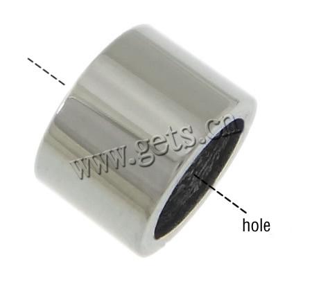 Stainless Steel Tube Beads, plated, Customized, more colors for choice, 8.8x6mm, Hole:Approx 6.5mm, Sold By PC