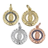Cubic Zirconia Micro Pave Brass Pendant, plated, micro pave cubic zirconia Approx 3mm 