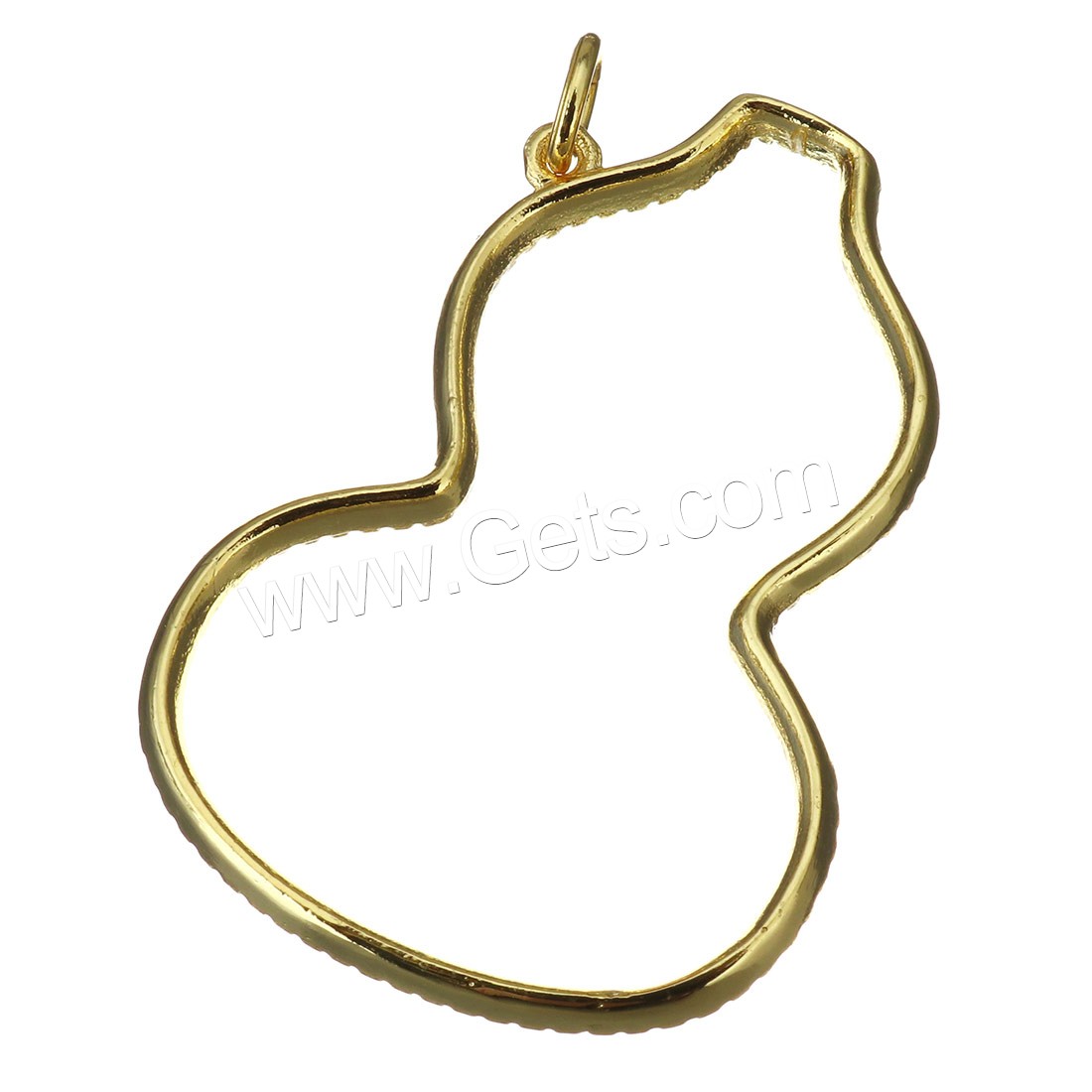 Cubique Pendentif en laiton zircon pavent, calebasse, Placage, pavé de micro zircon, plus de couleurs à choisir, 34x38x3mm, Trou:Environ 4mm, Vendu par PC