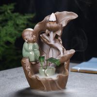 Incense Smoke Flow Backflow Holder Ceramic Incense Burner, Porcelain 