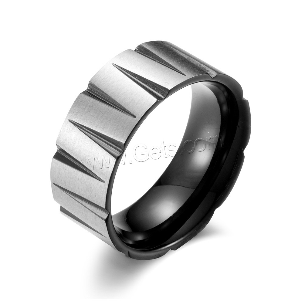Titanium Steel Finger Ring, plated, Unisex & different size for choice & brushed, more colors for choice, 9mm, Sold By PC