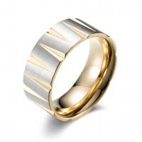 Titanium Steel Finger Ring, plated, Unisex & brushed 9mm 