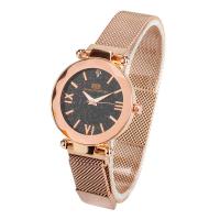 Unisex Wrist Watch, Zinc Alloy, with Glass & Stainless Steel, Chinese movement, plated, with magnetic & with rhinestone Approx 8.8 Inch 