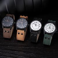 Unisex Wrist Watch, PU Leather, with zinc alloy dial & Glass & Stainless Steel, Chinese movement, plated Approx 8.8 Inch 