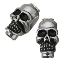 Round Stainless Steel Magnetic Clasp, Skull, original color Approx 5mm 