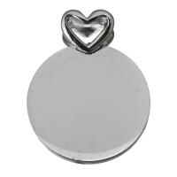Stainless Steel Pendant Component, Flat Round, original color Approx 5mm 