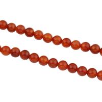 Perles de Cornaline, calcédoine, Rond, naturel, normes différentes pour le choix, rouge Environ 1mm Environ 15.5 pouce, Vendu par brin
