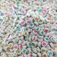 Gemischte Acryl Perlen Schmuck, gemischte Farben, 7x4mm, Bohrung:ca. 1.3mm, ca. 3700PCs/Tasche, verkauft von Tasche