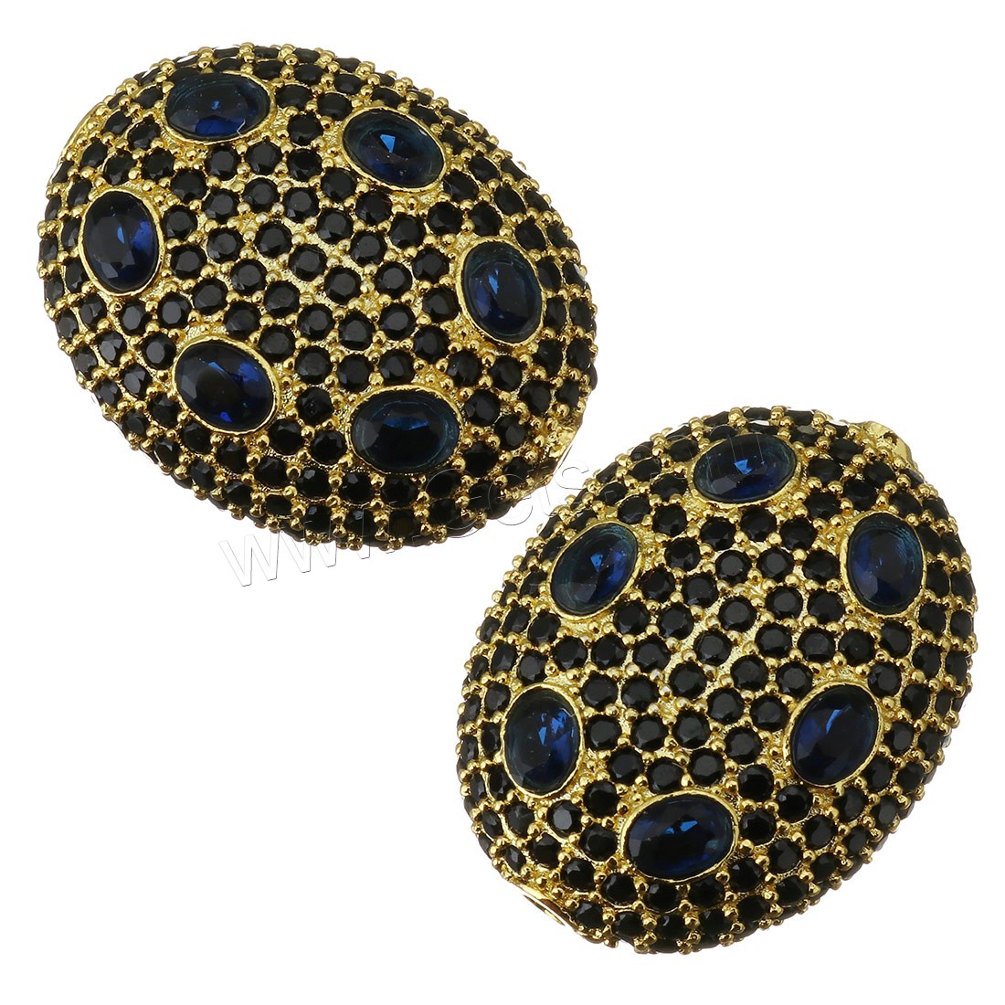 Brass Beads, plated, micro pave cubic zirconia, more colors for choice, 25x20x10mm, Hole:Approx 2mm, Sold By PC