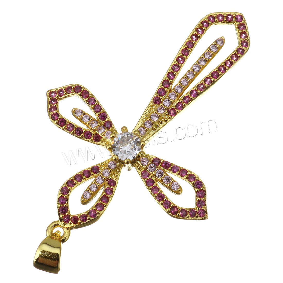 Brass Cross Pendants, plated, micro pave cubic zirconia, more colors for choice, 28x42x4mm, Hole:Approx 4mm, Sold By PC
