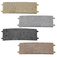 Cubic Zirconia Micro Pave Brass Connector, plated, micro pave cubic zirconia & 2/2 loop Approx 1.5mm 