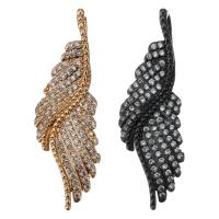 Cubic Zirconia Micro Pave Brass Pendant, Wing Shape, plated, micro pave cubic zirconia Approx 