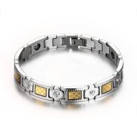 нержавеющая сталь браслет, длина:Приблизительно 8.3 дюймовый, продается Strand