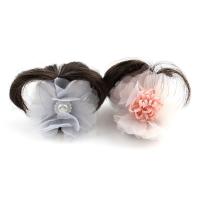 Plastic Hair Accessories, with Artificial Fibre & Gauze, Flower, for woman 
