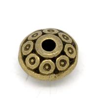 Zinklegierung Schmuckperlen, antike Bronzefarbe plattiert, 6mm, Bohrung:ca. 1.5mm, 100PCs/Tasche, verkauft von Tasche