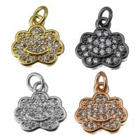 Cubic Zirconia Micro Pave Brass Pendant, plated, micro pave cubic zirconia Approx 2.5mm 
