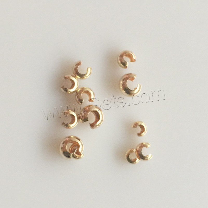 14K Gold Positioning Bead, Moon, 14K gold plated, different size for choice, Sold By PC