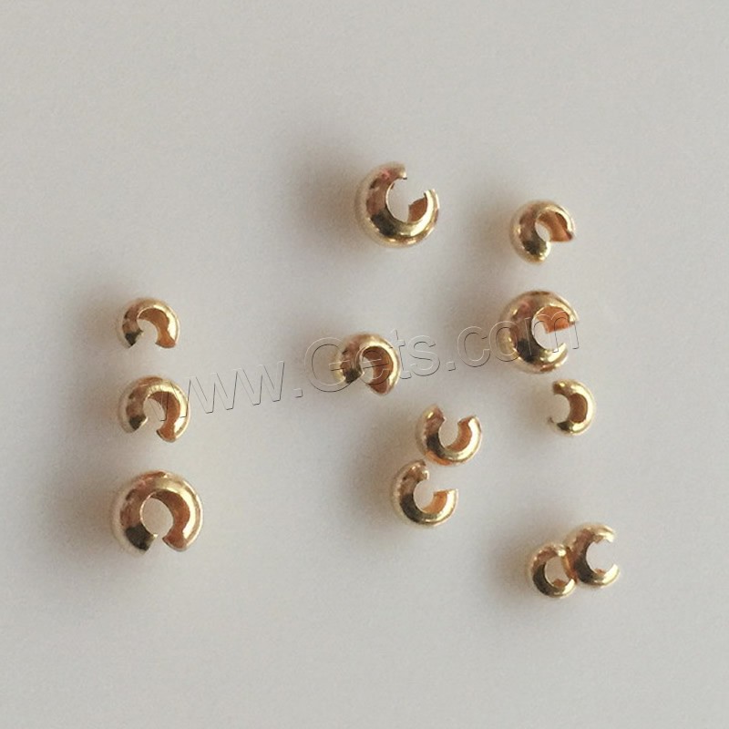 14K Gold Positioning Bead, Moon, 14K gold plated, different size for choice, Sold By PC