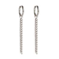 Titanium Steel Earrings, platinum color plated, Korean style & Unisex  