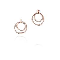Sterling Silver Drop Earring, 925 Sterling Silver, rose gold color plated, Korean style & for woman 