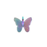 Латунные Подвески в форме животного, Латунь, с лист, бабочка, Другое покрытие, Женский, Много цветов для выбора продается PC