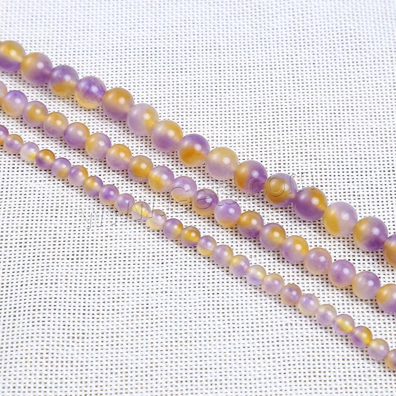 Natural Ametrine Beads, polished, different size for choice, Hole:Approx 1mm, Sold By Strand
