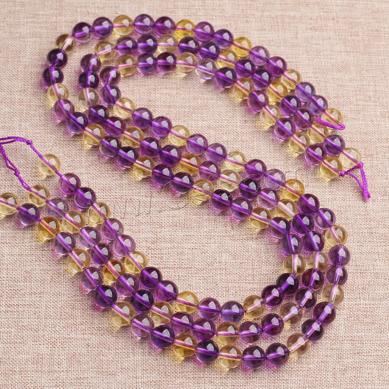 Ametrine Beads, polished, different size for choice, Hole:Approx 1mm, Sold By Strand