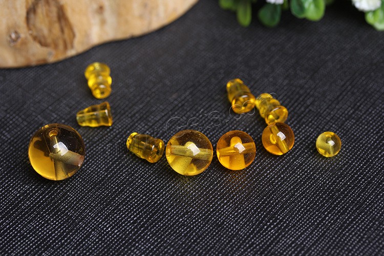 Citrine Beads, polished, different size for choice, Hole:Approx 1mm, 2PCs/Set, Sold By Set