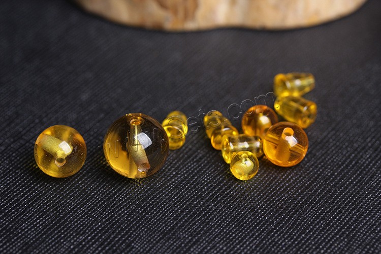 Gelbquarz Perlen Perle, poliert, verschiedene Größen vorhanden, Bohrung:ca. 1mm, 2PCs/setzen, verkauft von setzen