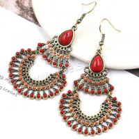 Zinc Alloy Drop Earring, plated, for woman, nickel, lead & cadmium free 
