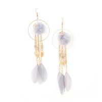Fashion Fringe Earrings, Zinc Alloy, rose gold color plated, for woman 